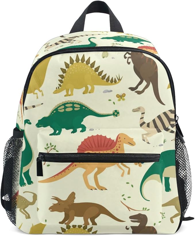 OREZI Cute Kids Back Pack Vintage Dinosaur Todder Backpack Lightweight Preschool Kindergarten Book Bag Practical and Durable Daycare Bag for Travel,Toys