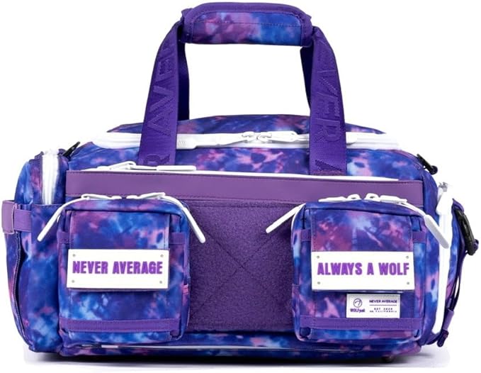 WOLFpak 20L Mini Duffle Bag for Gym & Travel | Waterproof Carry-On Weekender Bag with Shoe Compartment, Hard Bottom, and Tactical Molle System (Ice)