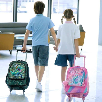 KLFVB Kids Luggage for Boys Girls, Cute Rolling Wheels Suitcase for Toddler, Children Travel Carry on Suitcase