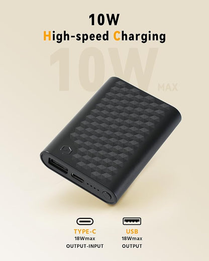 Wulcea 6000mAh Portable Power Bank - 5V/2A USB Charger for Heated Clothing, Jackets, Vests, Scarves, Hats & Blankets - Rechargeable Battery Pack for Camping, Outdoor Gear & Winter Accessories