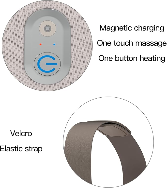 F&G Eye Mask Massager,Features Heating and Cooling Functions,Sleep Eye mask,Adjustable Heating and Vibration Function, Suitable for Migraines, Helps Relieve Eye Fatigue,Improve Sleep