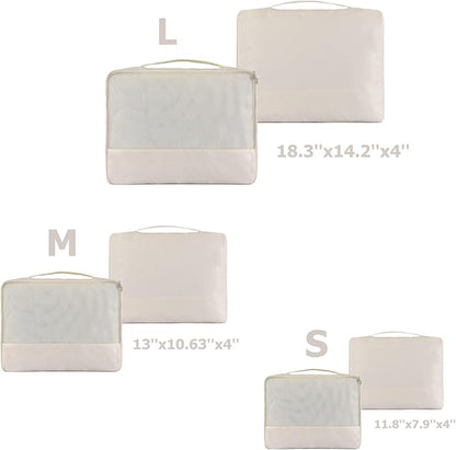 DoubleTrip Packing Cubes for Suitcases Carry on Luggage Organizer 6 Set Travel Accessories Lightweight Storage Bag Space Saver Clothes Pouch Large