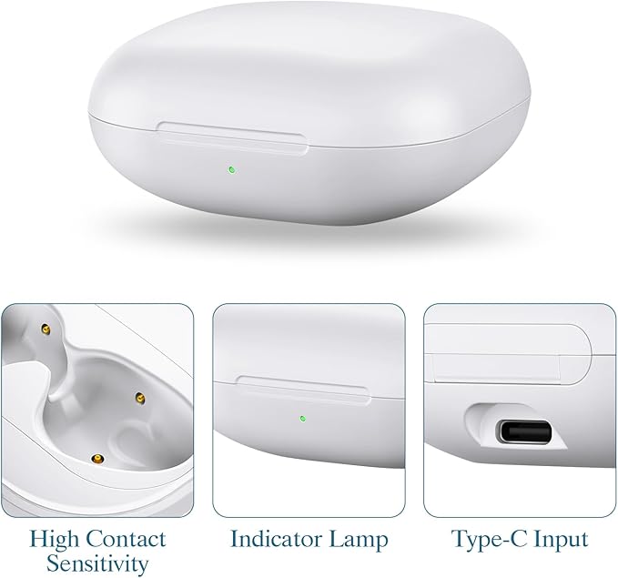 Jinstyles Wireless Charging Case Compatible for Beats Fit Pro, Portable Charger Case Replacement with Bluetooth Pairing Sync Button, 700mAh Built-in Battery (Not Included Earbuds) (White)