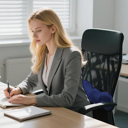 Neck Pillow,Wireless Travel Pillow for Airplanes,Neck Wrap Vibration Massaging Soft Touch Breathable Head Support for Office Sofa Air Plane(Blue)