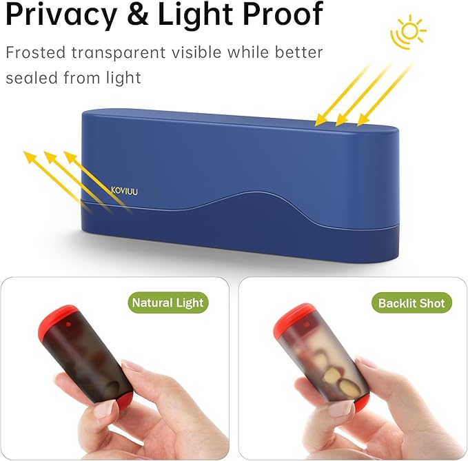 Weekly Pill Organizer 1 Time a Day, KOVIUU Removable Pill Box 7 Day, Portable Travel Pill Case, Once Daily Medication Container Holder, Week Pillbox Dispenser for Vitamin Medicine Supplement, Blue