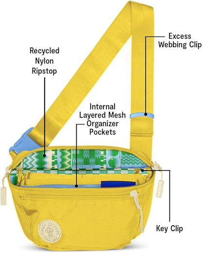 Baboon to the Moon Fanny Pack - Trendy, Compact, Water-Repellent Waist Bag in Multiple Colors and Sizes for Men and Women (Amber, Full Size (3L))