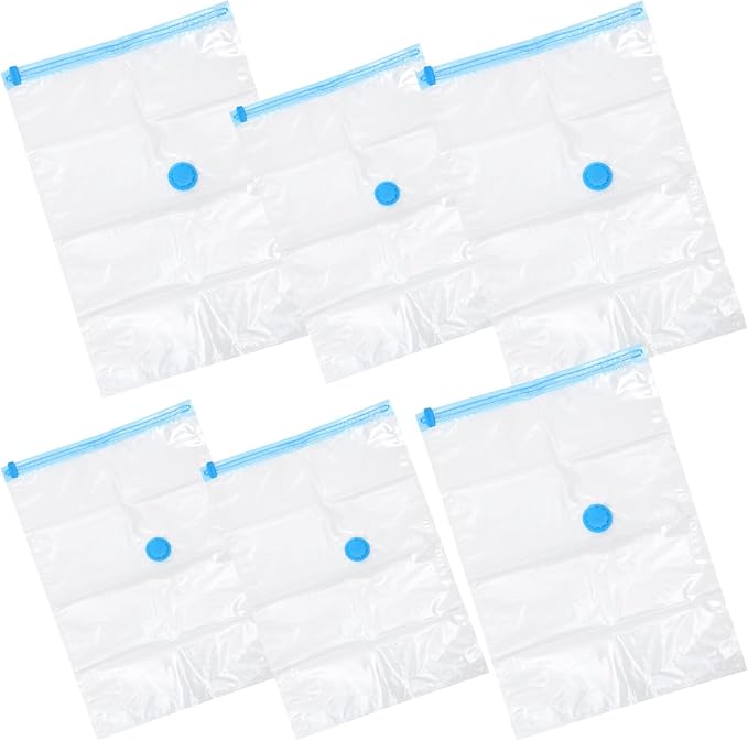 Mobestech Vacuum Seal Compression Bags for Clothing and Blankets Large Space-saving Storage Organizers Transparent Dustproof Bags for Travel Home Bedroom and Quilt Storage