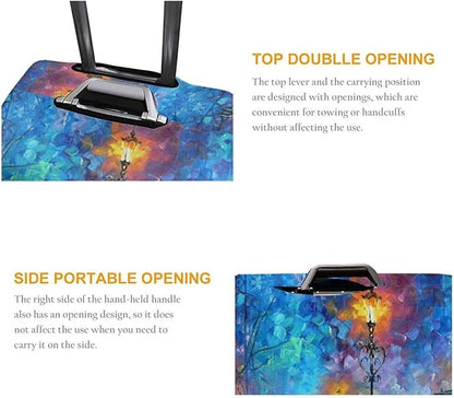 Personalized Luggage Suitcase Cover With Photo Dog Cat, Picture Custom Suitcase Cover, Custom Luggage Cover,[5 Backgrounds], (L (for 25--28 inch luggage))