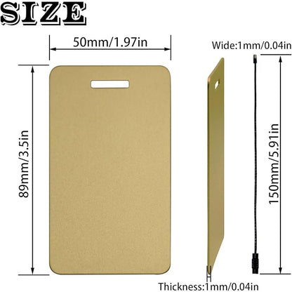 Luggage Tags for suitcases Tags Pack of 4 Personalized Luggage Tags Double Sided Laser Engraving Metal Luggage Tag and Stainless Loops Customizable Luggage Tag Cruise Luggage tag (Gold, Large)