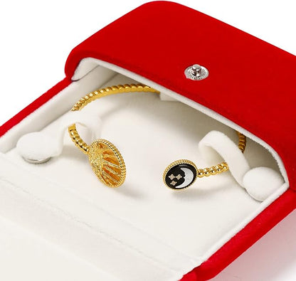 Oirlv Red Velvet Bracelet Box Premium Velvet Jewelry Gift Box for Bracelet Bangle Proposal Wedding Jewelry Holder Storage