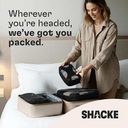 Shacke 6 Set Packing Cubes for Travel - Compression Packing Bags/Travel Organizer - Luggage Organizer Bags for Traveling - Travel Essentials for Women - Cruise Must Haves Packing List