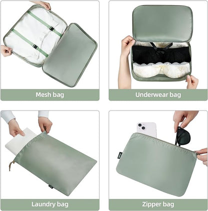 BAGAIL 6 Set/8 Set/10 Set Packing Cubes Various Sizes Packing Organizer for Travel Accessories Luggage Carry On Suitcase