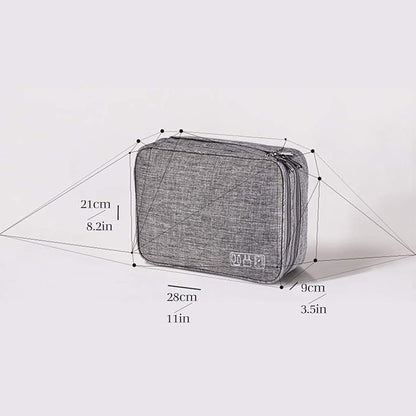 OrgaWise Electronics Organizer, Electronic Accessories Bag Travel Cable Organizer Three-Layer for iPad Mini, Kindle, Hard Drives, Cables, Chargers