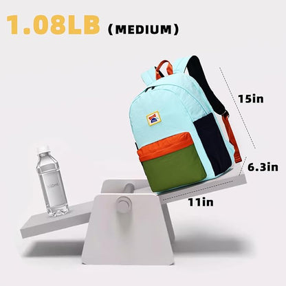 willikiva Kids Backpack for School Boys Girls Teens Toddler Backpack Waterproof Kindergarten Preschool Elementary Bookbag Children Travel Bag(Light Blue Green,Medium)
