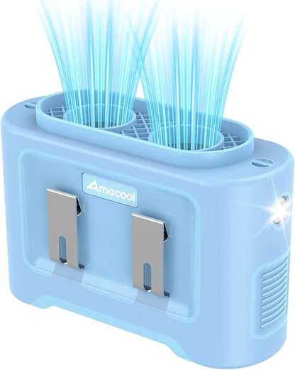 AMACOOL 14500mAh Portable Waist Fan, Strong Wind Power for Full Body Cooling Shirt Fan, 5 Speed Wearable Belt Clip on Fans, Battery Operated Personal Neck Fans for Outdoor Work Camping Travel