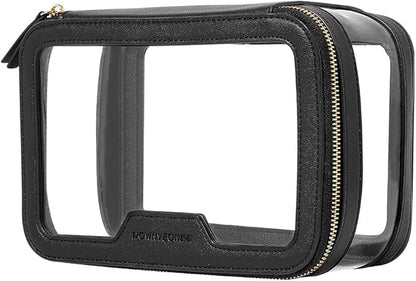 ROWNYEON Clear Makeup Case Toiletry Bag Multipurpose Travel Makeup Train Case Portable Cosmetic Organizer Transparent Storage Bag