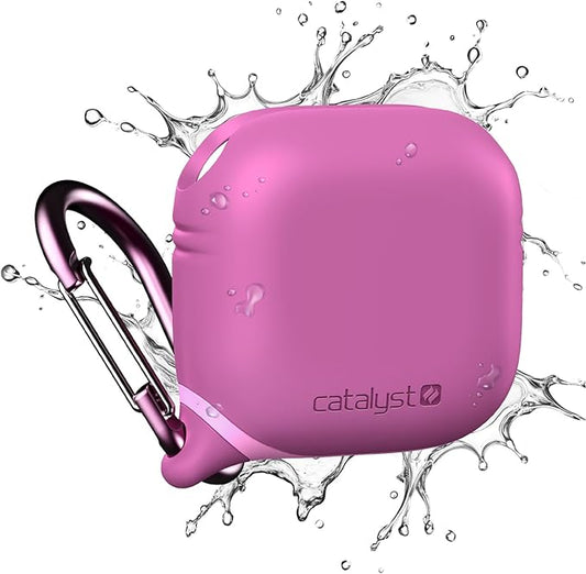 Catalyst Waterproof Case for AirPods 4 - Drop Protection for Apple AirPods 4th Generation with Carabiner, Wireless Charging Silicone Cover for Apple AirPods 4 Case for Women and Men