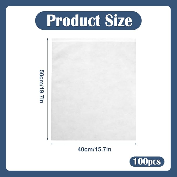 100 Pcs Dust Bags for Purses Storage Bags for Handbags Non Woven Fabric Handbags Storage, Shoe Travel Package for Packing, Home Closet Organizer Dust Cover (15.7x19.7in)