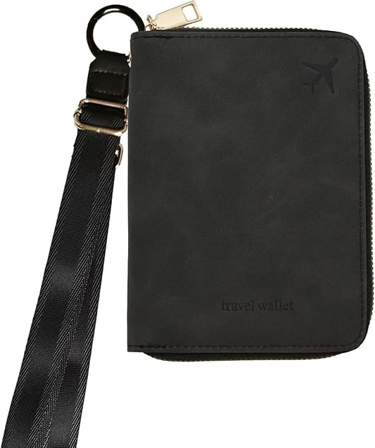 Passport Holder with Lanyard Around the Neck to Prevent Loss and Theft, Rfid Passport Holder for Travel, Passport Cover, Wallet & Case for Men and Women (With Adjustable Lanyard)