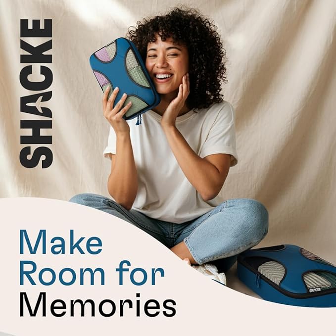 Shacke 6 Set Packing Cubes for Travel - Compression Packing Bags/Travel Organizer - Luggage Organizer Bags for Traveling - Travel Essentials for Women - Cruise Must Haves Packing List