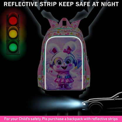 WZLVO 3PCS Kids Backpack for Girls, Unicorn Dinosaur Animal Prechool Elementary Kindergarten School Bookbag with Lunch Box