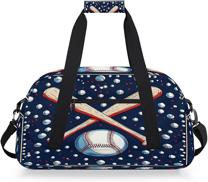Kids Duffle Bag Girls Boys Baseball Sports Weekender Overnight Bag,Lightweight Duffel Bags for Traveling Gym Sport Dance