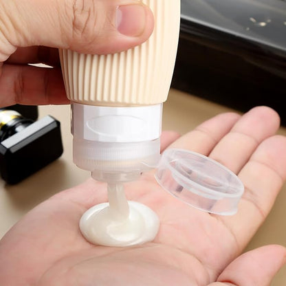 16 Pack Travel Bottles for Toiletries, 6oz Silicone, Leak Proof, Reusable, Oval, Perfect for Travel, Vacation, Plane Trip, Camp