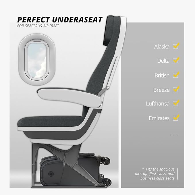 Verage Under Seat Luggage with Wheels, Softside Small Suitcase Spinner Carry On Luggage Bags for Airlines Airplanes Short Trip Men Women (Grey, 14.5-Inch Plus Underseat)