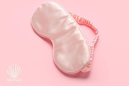 Luxury Bamboo Sleep Mask – Ultra-Soft Cooling Eye Mask for 100% Light Blocking, Adjustable Comfort Strap, Perfect for Travel & Better Sleep (Blush)