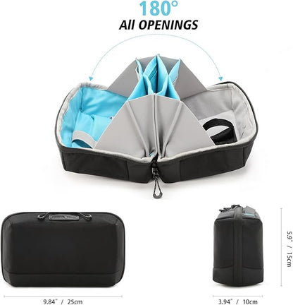 VanFn Electronics Travel Organizer Storage Bag, Travel Accessory Handle Bag, Gadgets Pouch, USB Cable, Travel Friendly Electronics Organizer P.Travel Series