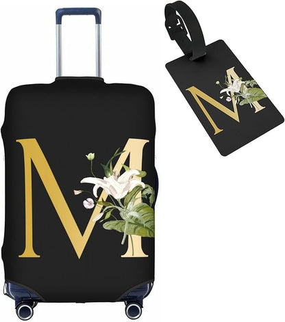 Decorative M Suitcase Protectors Elastic Washable Luggage Covers With Concealed Zippers For 18-32 Inch Luggage (Size S: Fits 18-21 Inch)