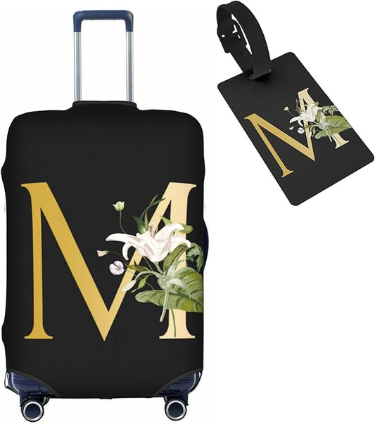 Decorative M Suitcase Protectors Elastic Washable Luggage Covers With Concealed Zippers For 18-32 Inch Luggage (Size L: Fits 25-28 Inch)
