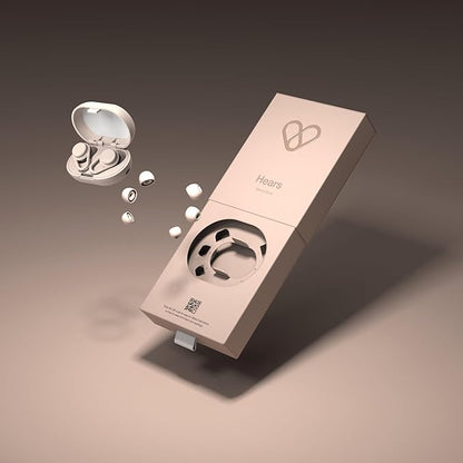 Hears One High-Fidelity Ear Plugs – Reusable Hearing Protection for Concerts, Travel, Focus & Sleep – Certified Noise Reduction 20dB SNR – Hypoallergenic Tips (4 Sizes) + Keychain Case