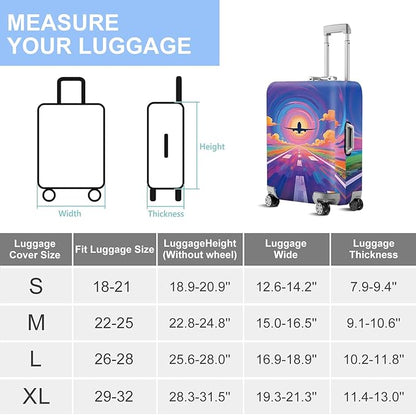 ANNA QUEEN Travel Luggage Cover Suitcase Protector Suitcase Cover Anti-Scratch,Stretchable Luggage Travel Bag Cover Washable
