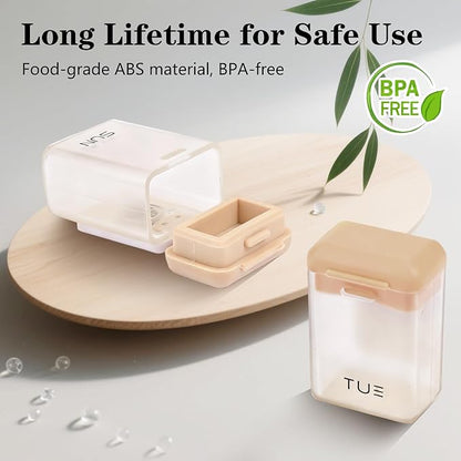 Weekly Pill Organizer Magnetic Large Travel Pill Case, Week Once Daily Medication Dispenser Medicine Container Holder for Supplement Box 7 Day 1 Time a Day (Brown)