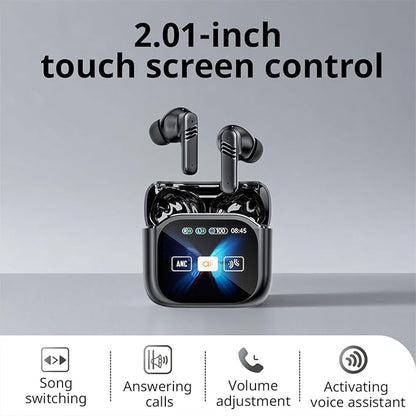 Wireless Earbuds, 30dB Noise Cancelling Earbuds,Ear Buds,Touchscreen Charging Case 2.01", 40H Total Playtime, Dual Dynamic Drivers, Stereo Sound for Sports