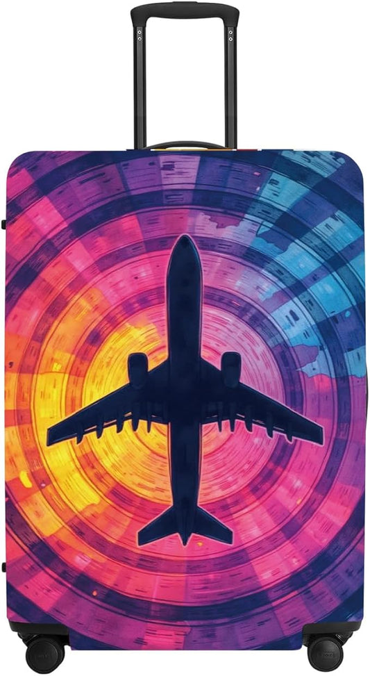 Airplane Silhouette Luggage Protector, Scratch Resistant Suitcase Cover for Frequent Flyers, Travel Essentials for Business Trips