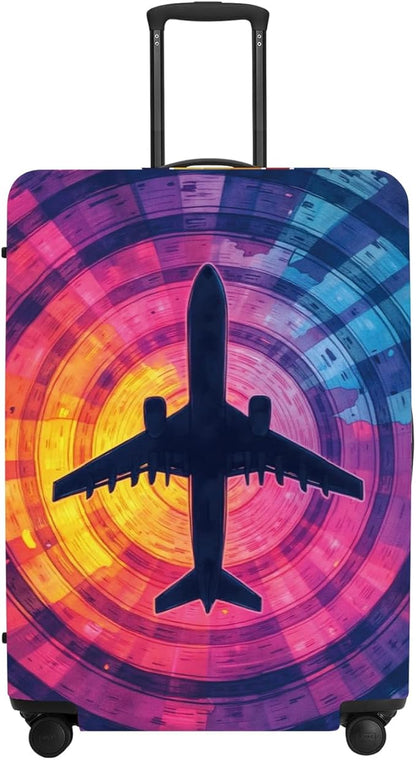 Airplane Silhouette Luggage Protector, Scratch Resistant Suitcase Cover for Frequent Flyers, Travel Essentials for Business Trips