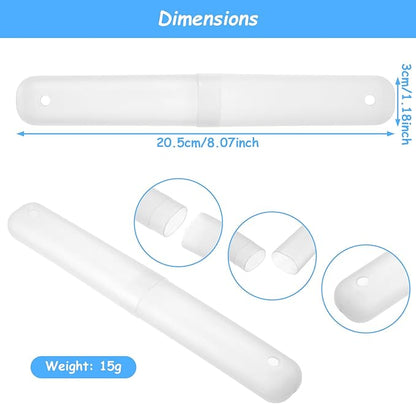 60pcs plastic toothbrush holder clear toothbrush holder with cover bulk dustproof tooth brush Case Cover Protector plastic tooth brush holders for Travel Trip Camping Toothpaste Covers