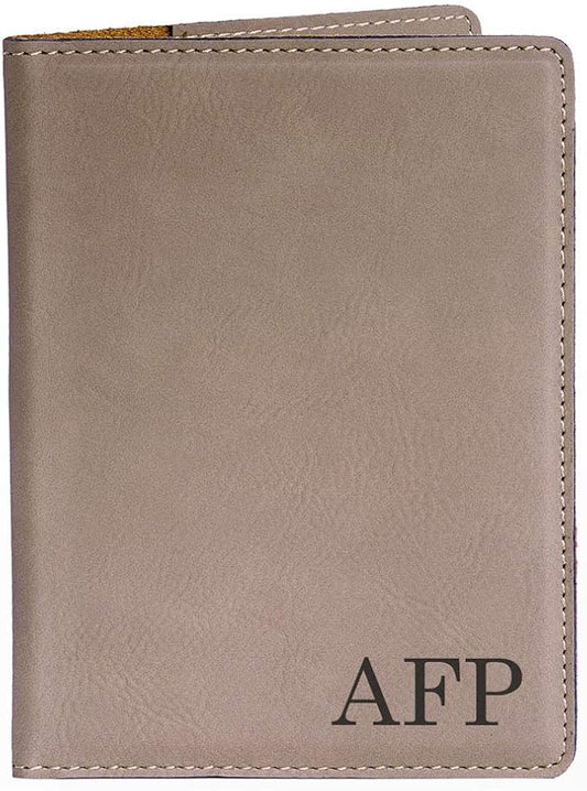 Lifetime Creations Monogrammed Passport Cover - Light Brown, Passport Cover with Initials, Passport Holder Passport Case
