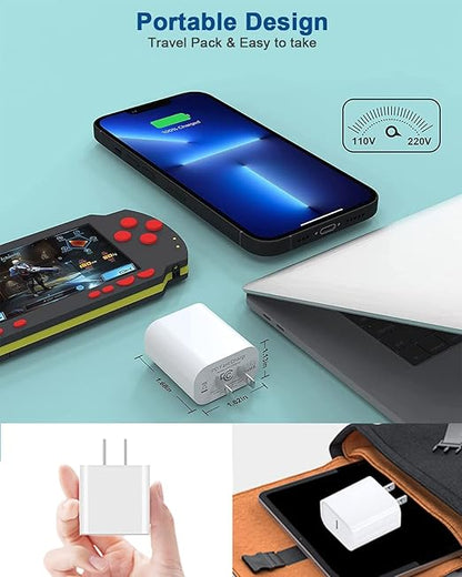 iPhone Charger Fast Charging,iPhone Fast Charger 2Pack Type C Fast Charger Block Plug Adapter 6FT USB-C to Lightning Cable Cord for iPhone14/13/13 Pro/12 Pro/12 Pro Max/11/Xs Max/XR/X/SE,iPad,AirPods