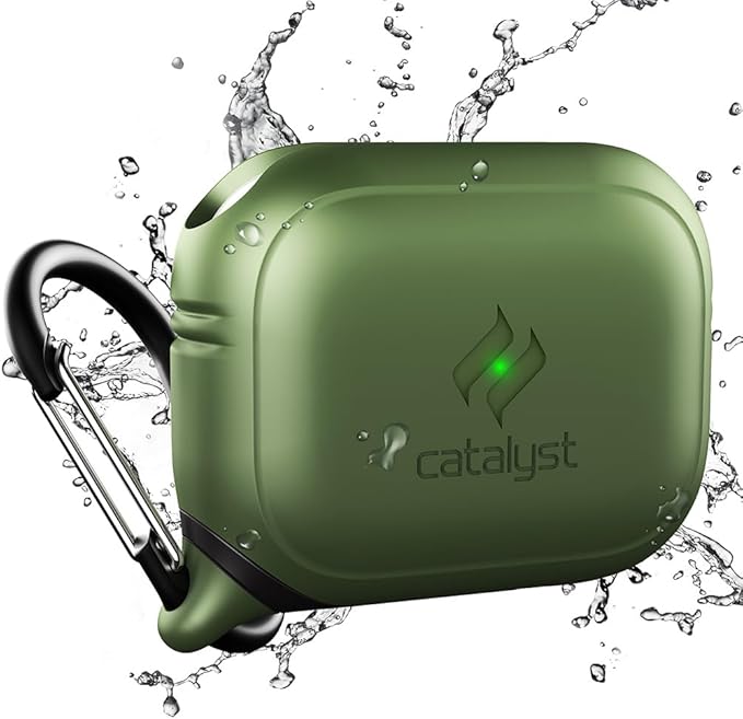 Catalyst Waterproof Case for AirPods Pro 2nd Generation and AirPods Pro 1st Generation - Wireless and USB-C Charging Compatible, One Piece Design, High Drop Protection Case with Carabiner