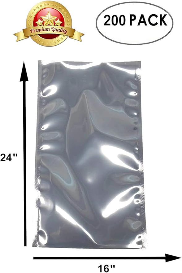APQ Pack of 200 Static Shielding Bags 16 x 24. Grey Electrostatic Bags 16x24. Open Ended Heat Sealable Bag. Transparent Material. Great for Electronical Sensitive Components.