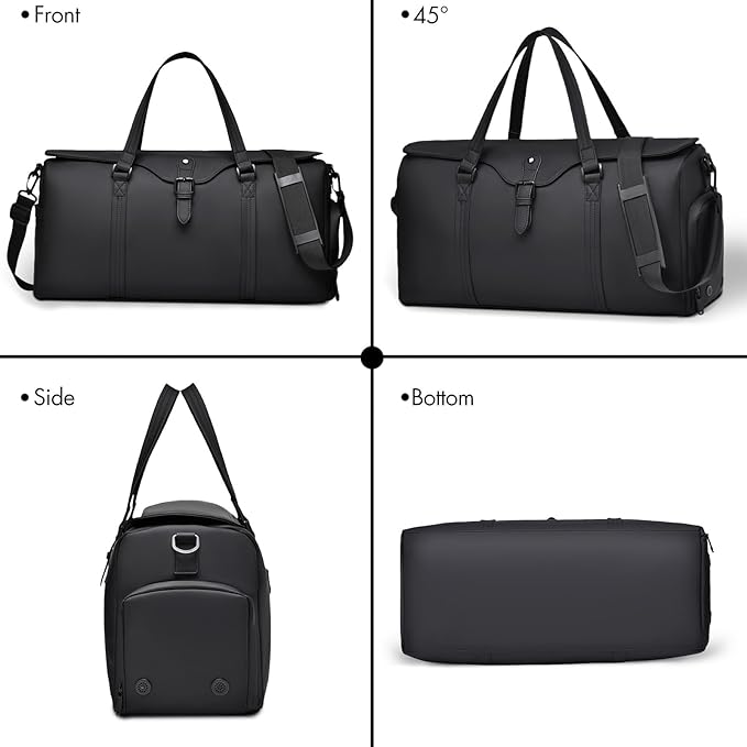 Travel Bag for Men Women, Duffle Bags for Travel with Shoe Compartment Weekender Overnight Carry On Bag with Dry Wet Separated Pocket Personal Item Bag for Gym Trip Workout