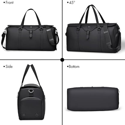 Travel Bag for Men Women, Duffle Bags for Travel with Shoe Compartment Weekender Overnight Carry On Bag with Dry Wet Separated Pocket Personal Item Bag for Gym Trip Workout