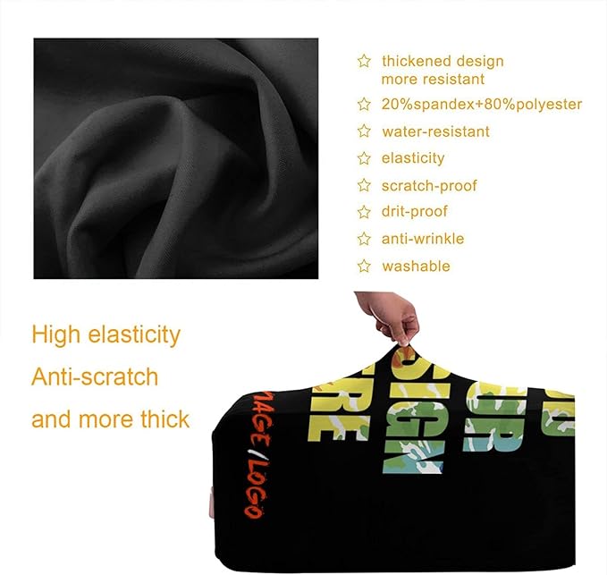 Personalized Luggage Suitcase Cover With Photo Dog Cat, Picture Custom Suitcase Cover, Custom Luggage Cover (L (for 25--28 inch luggage))