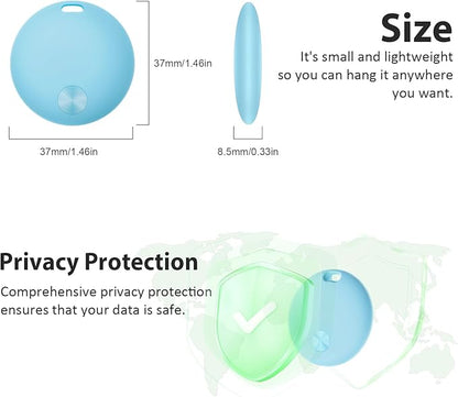 Air Tracker Tags- 4 Pack, New Bluetooth Tracker Works with Apple Find My APP (iOS Only), 92 dB Sound, Replaceable Battery, Smart Tag Keys Finder and Item Locator for Keys, Bags, Luggage, Wallet, etc