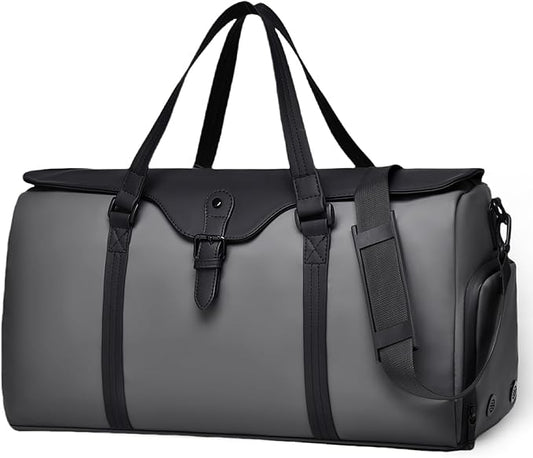 Travel Bag for Men Women, Duffle Bags for Travel with Shoe Compartment Weekender Overnight Carry On Bag with Dry Wet Separated Pocket Personal Item Bag for Gym Trip Workout