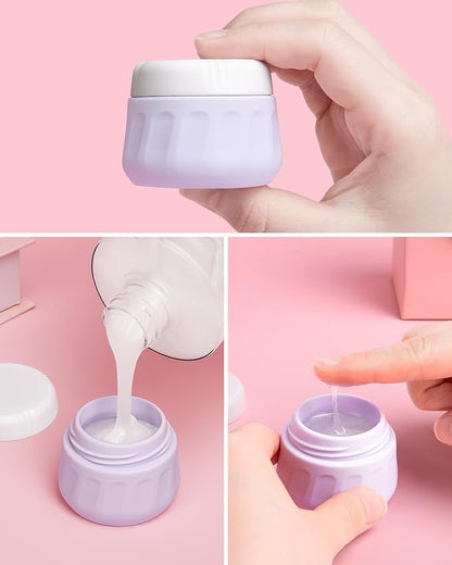 Travel Size Toiletries 8 Pack, TSA Approved 3oz/1oz Silicone Refillable Containers with Clear Travel Bag