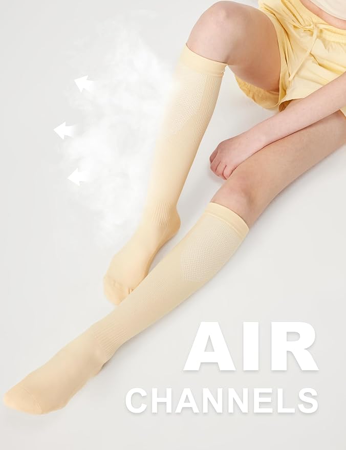 FITRELL 3 Pairs Compression Socks for Women and Men 20-30mmHg-Circulation Support Socks